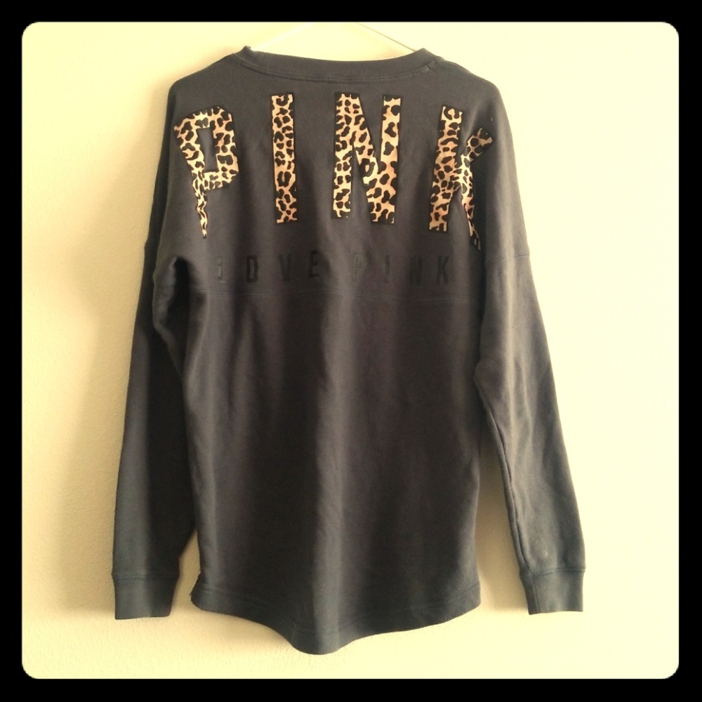 *SOLD*Leopard print boyfriend long sleeve crew
